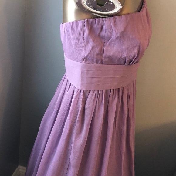 J Crew Lavender Silk Strapless Dress. - Picture 4 of 9